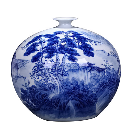 Hand painted blue and white porcelain vase flower arrangement Jahrriesnge porcelain of vase cna0008