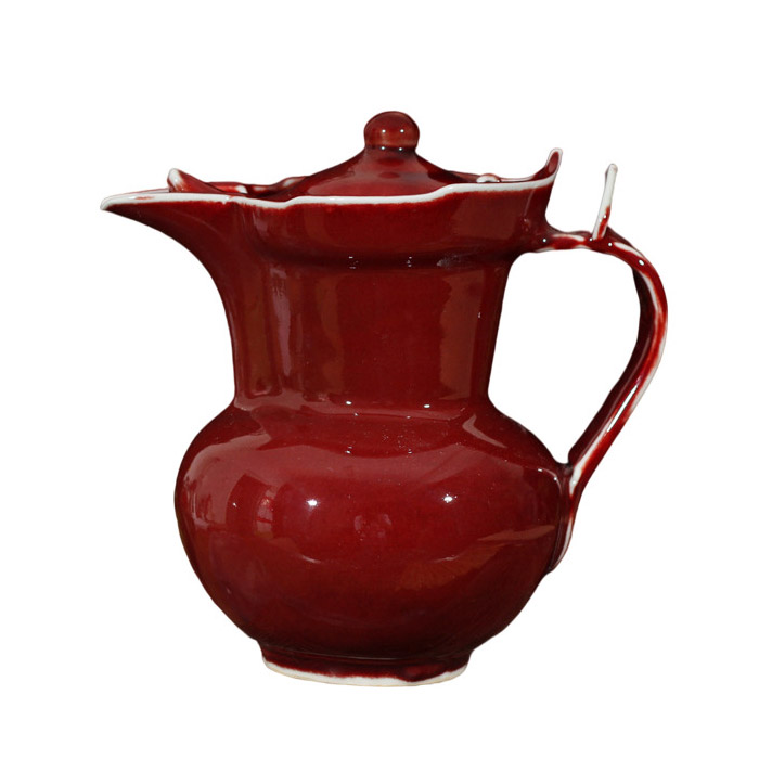 Vintage ming dynasty xuan de bright red ceramic pot home decorations Jahrriesnge porcelain of hand painted vase cna0092
