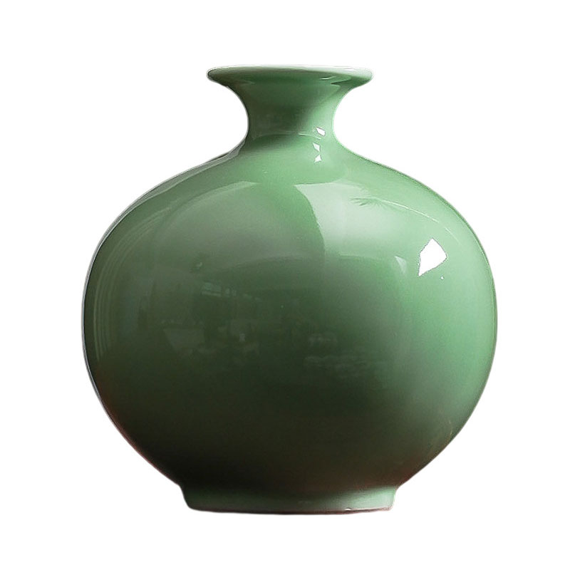 Pomegranate shape porcelain small vase decoration Jahrriesnge porcelain of green vase cna0101