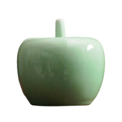Apple shape ceramic small vase home decoration Jahrriesnge porcelain of green vase cna0107