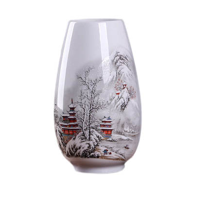 Jingdezhen ceramic snow scene small vase decoration Jahrriesnge porcelain of vase cna0138