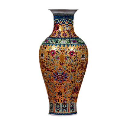 Living room decoration golden mermaid ceramic vase Jahrriesnge porcelain of golden vase cna0171