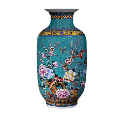 Enameled wax gourd shaped ceramic large vase flower arrangement Jahrriesnge porcelain of golden vase cna0179