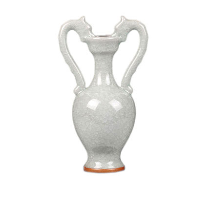 Dragon Head Double Ear Jun Porcelain Small Vase Decoration White Jahrriesnge porcelain of kiln change Jun porcelain vase cna0227
