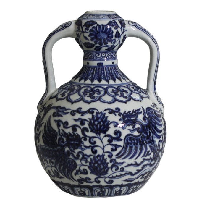 Vintage ming dynasty xuande lucky gourd porcelain vase with peony home Jahrriesnge porcelain of kiln change Jun porcelain vase cna0235
