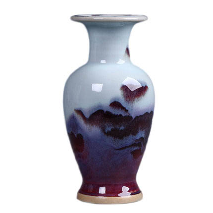 Jingdezhen Cloudy Scenery Fish Tail Shaped Small Ceramic Vase Jahrriesnge porcelain of kiln change Jun porcelain vase cna0237