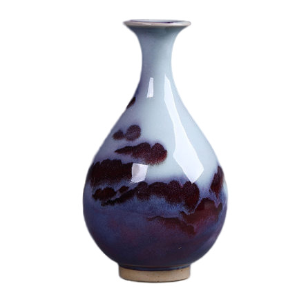 Jingdezhen Cloudy Scenery pot Shaped Small Vase Ceramic Decoration Jahrriesnge porcelain of kiln change Jun porcelain vase cna0238
