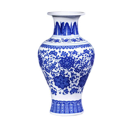 Blue and white porcelain fishtail shape vase modern home living room Jahrriesnge porcelain of white and blue vase cna0242