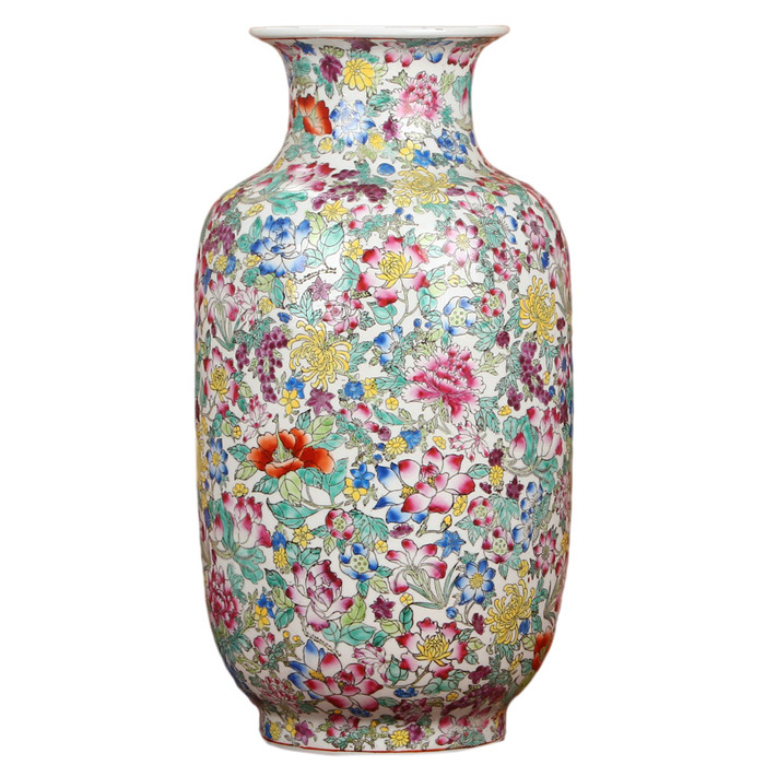 Tall hand painted factory porcelain floor standing vases with flowers Jahrriesnge porcelain of vase cna0317