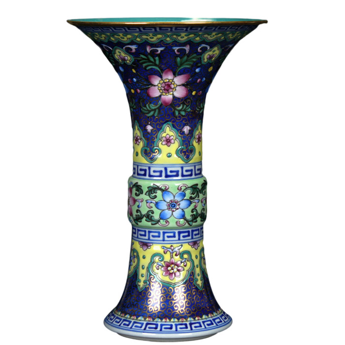 Hand painted enamel colorful tangled branches ceramic flower vase Jahrriesnge porcelain of hand drawn mini vase cna0328