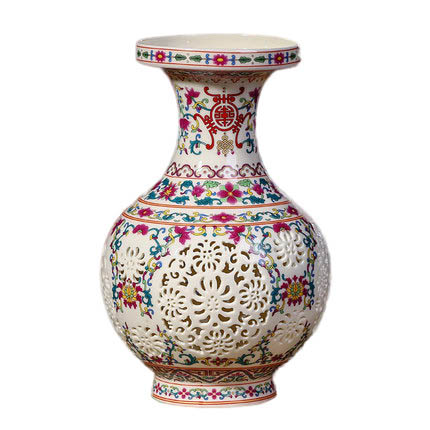 Hollow Pastel Flower Arrangement Modern Ceramic Vase Jahrriesnge porcelain of hollow out vase cna0390