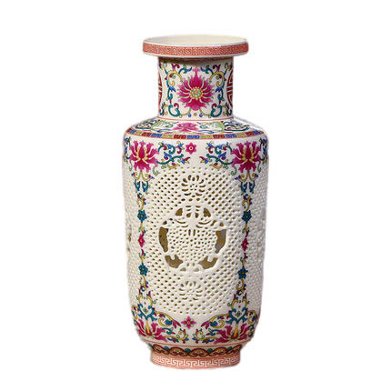 Hollow Pastel Modern Ceramic Vase Flower Arrangement Jahrriesnge porcelain of hollow out vase cna0398