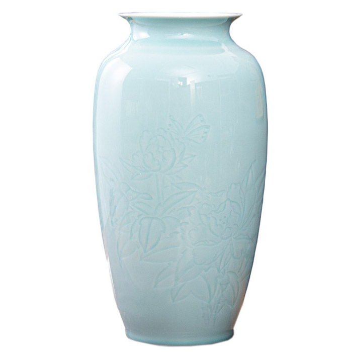 Designer hand painted thin tire mint green chinese porcelain vase Jahrriesnge porcelain of vase cna0422