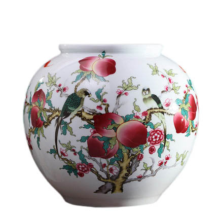 peaches and birds ceramic vase flower arrangement home decoration Jahrriesnge porcelain of one hundred children vase cna0460