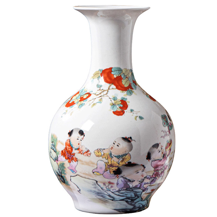 Designer hand-painted figure ceramic flower vases living room decor Jahrriesnge porcelain of vase cna0520