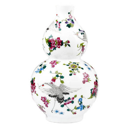 Enamel luminous gourd shape vase home decoration Jahrriesnge porcelain of enamel luminous vase cna0549