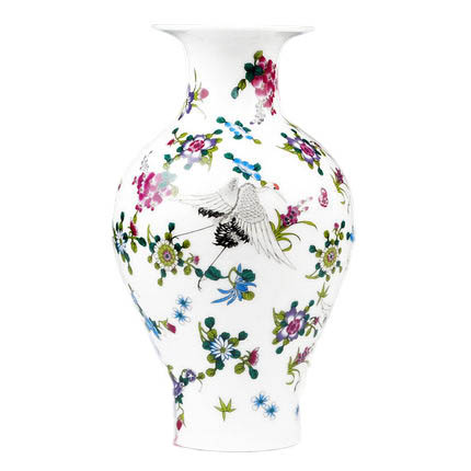 Enamel luminous fishtail shape vase home decoration Jahrriesnge porcelain of enamel luminous vase cna0552