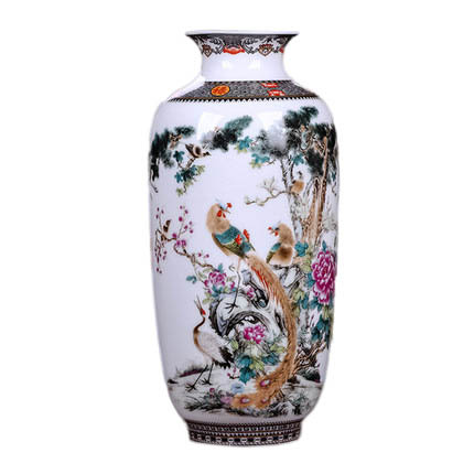 Jingdezhen birds and tree pattern ceramic vase Jahrriesnge porcelain of vase set three pieces cna0577