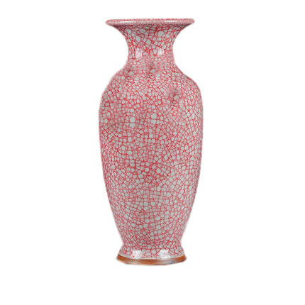 Red Jun porcelain cracked glaze ice cracked ceramic vase Jahrriesnge porcelain of Jun porcelain crack glaze ice cube vase cna0611