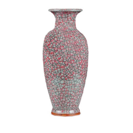 Red and grey Jun porcelain cracked glaze ice cracked ceramic vase Jahrriesnge porcelain of Jun porcelain crack glaze ice cube vase cna0612
