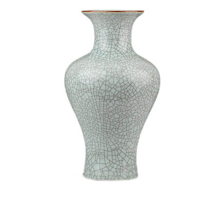 Fishtail shape mint cracked glaze ceramic vase Jahrriesnge porcelain of kiln crack glaze vase cna0660