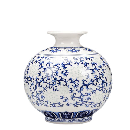Pomegranate shape blue and white exquisite bone china thin vase Jahrriesnge porcelain of delicate bone china thin tire vase cna0668