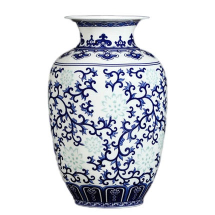 Winter melon shape blue and white exquisite bone china thin vase Jahrriesnge porcelain of delicate bone china thin tire vase cna0678