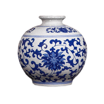 Pomegranate shape blue and white cracked glaze ceramic vase Jahrriesnge porcelain of crack glaze vase cna0749