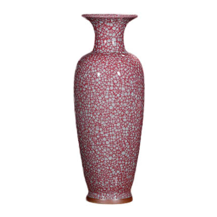 Jun porcelain cracked glaze large red ceramic vases Jahrriesnge porcelain of jun porcelain crack glaze white ice cube cna0843
