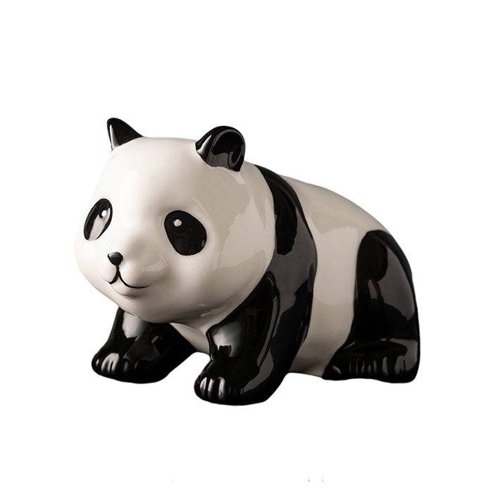 Desktop cute ceramic panda ornaments made in china Jahrriesnge porcelain of red gourd vase cna0854