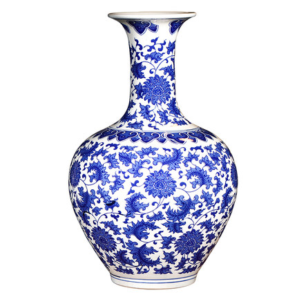 Large underglaze blue and white porcelain floor vases for flowers Jahrriesnge porcelain of blue and white flowers vase cna0927