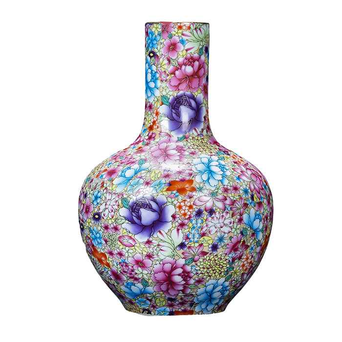Antique multiple flowers ceramic vases and ornaments made in china Jahrriesnge porcelain of one hundred children vase cna0997