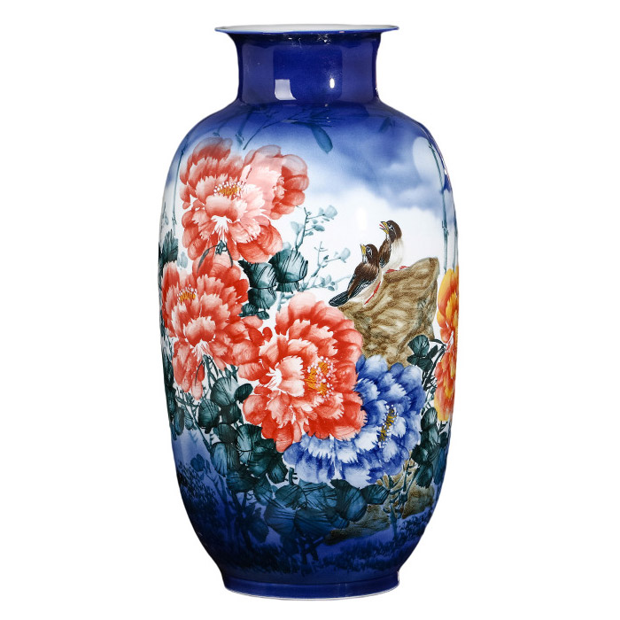 Designer large hand painted blue and white porcelain vases multiple Jahrriesnge porcelain of lotus pomegranate vase cna1120