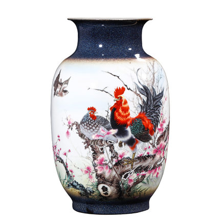 Decorative pastel ceramic flower vases and ornaments with wide mouth Jahrriesnge porcelain of kiln change vase cna1132