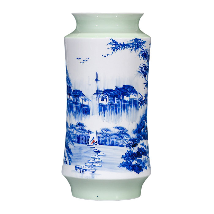 Hand painted green background flowers vases and ornaments multiple Jahrriesnge porcelain of cna1201