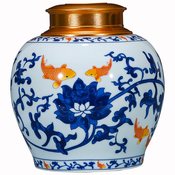Vintage small sealed moisture-proof blue and white ceramic storage pot Jahrriesnge porcelain of vase set 3 pcs cna1250