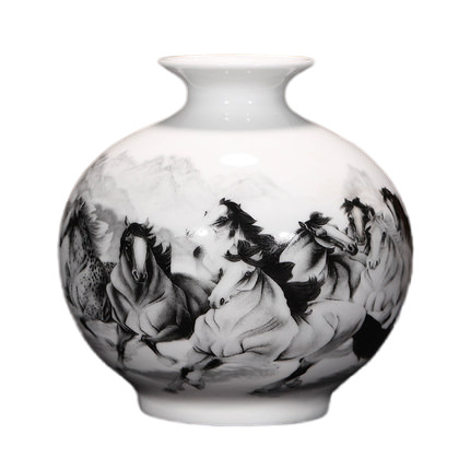 Small vintage pottery flower vases and ornaments with horses on Jahrriesnge porcelain of amimal vase cna1260