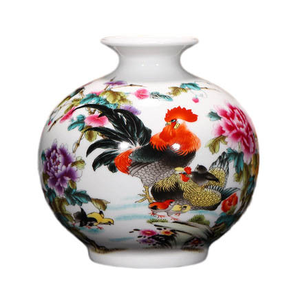 Small vintage pottery flower vases and ornaments with chickens on Jahrriesnge porcelain of amimal vase cna1261