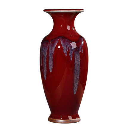 Vintage small jun porcelain red ceramic flower vase home accessories Jahrriesnge porcelain of red kiln change vase cna1270