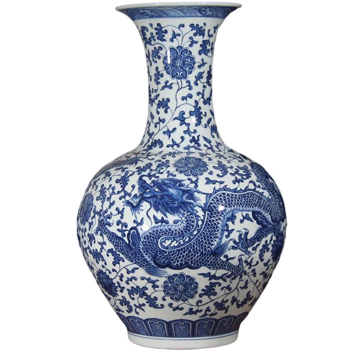 Antique blue and white ceramic vases with dragon on multiple styles Jahrriesnge porcelain of blue dragon vase cna1287