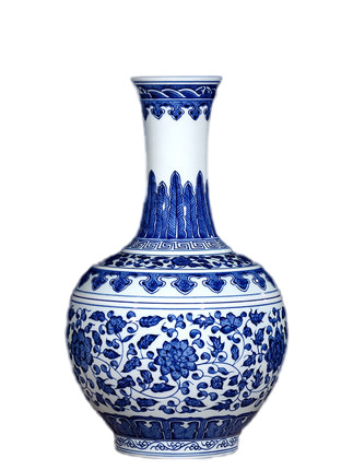 Vintage qing dynasty qian long blue and white ceramics vase ornaments Jahrriesnge porcelain of cna1296