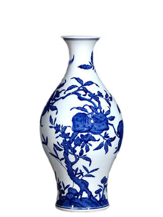 Vintage qing dynasty qian long blue and white ceramic vase ornaments Jahrriesnge porcelain of vase cna1298