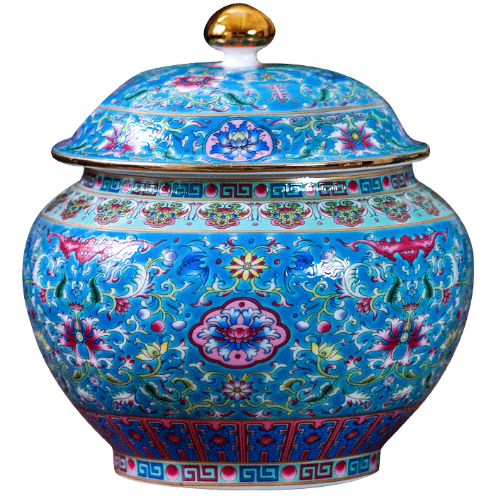 Vintage jingdezhen blue sealed storage ceramic pots ornaments for home Jahrriesnge porcelain of cna1323