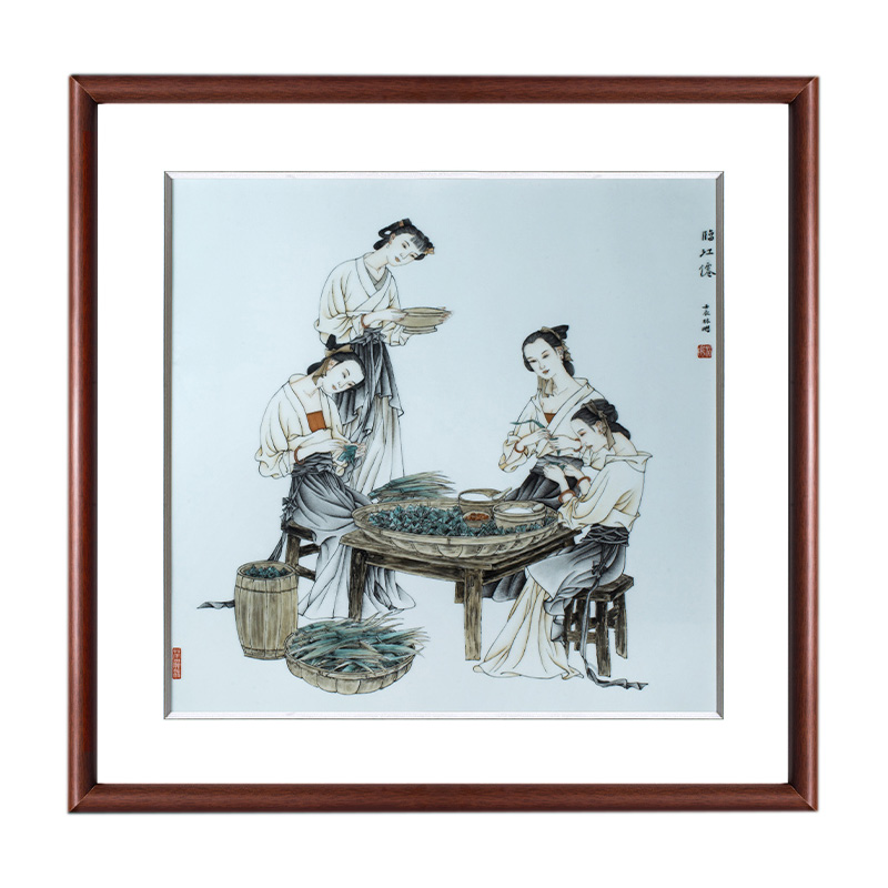 Hand painted figure porcelain plate painting for decorative paintings Jahrriesnge porcelain painting of cna1538