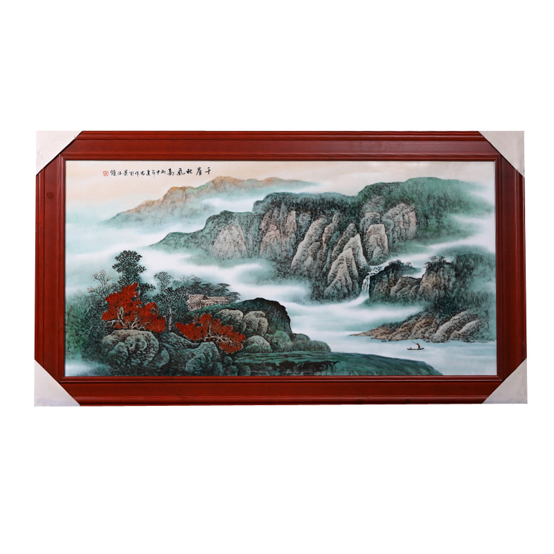 Hand-painted landscape ceramic porcelain plate painting restaurant Jahrriesnge porcelain painting of cna1576
