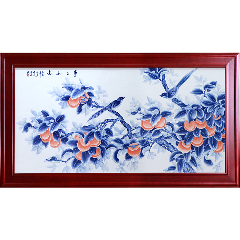 Jingdezhen hand-painted porcelain plate painting living room aisle Jahrriesnge porcelain painting of cna1599