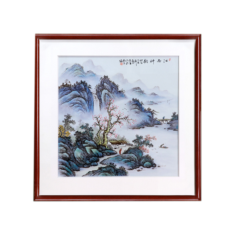 European blue and white hanging ceramic plate painting living room Jahrriesnge porcelain painting of cna1628