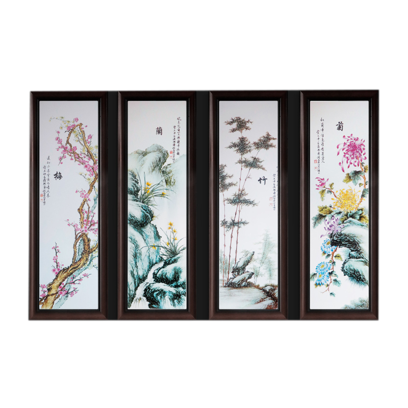 Jingdezhen spring summer autumn and winter porcelain panel paintings Jahrriesnge porcelain painting of cna1711