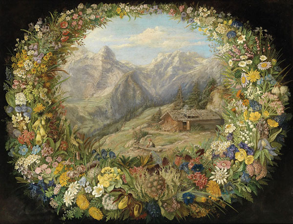 JAHRRIESNGE Landscape of wreath-lpf01052 