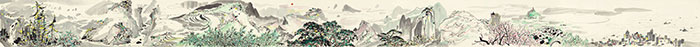 Jahrriesnge Landscape of Long scroll landscape painting lpf09114